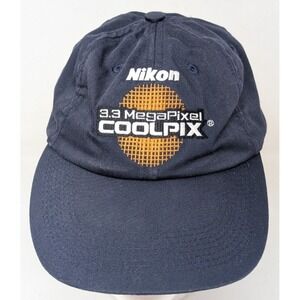 Vintage Nikon Dad Hat Baseball Cap 3.3 Mega‎ Pixel COOLPIX Cap Y2K 2000s Photo